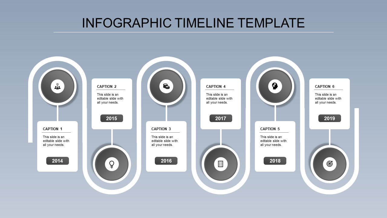 Attractive Timeline Templates PPT Slide Design-Grey Color